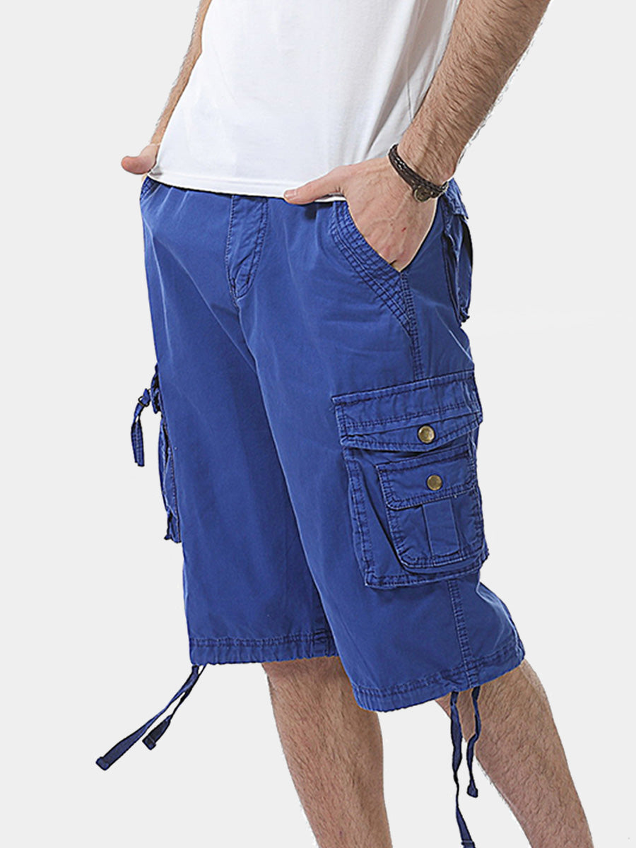 Men's Loose multi pocket Cotton Casual Shorts