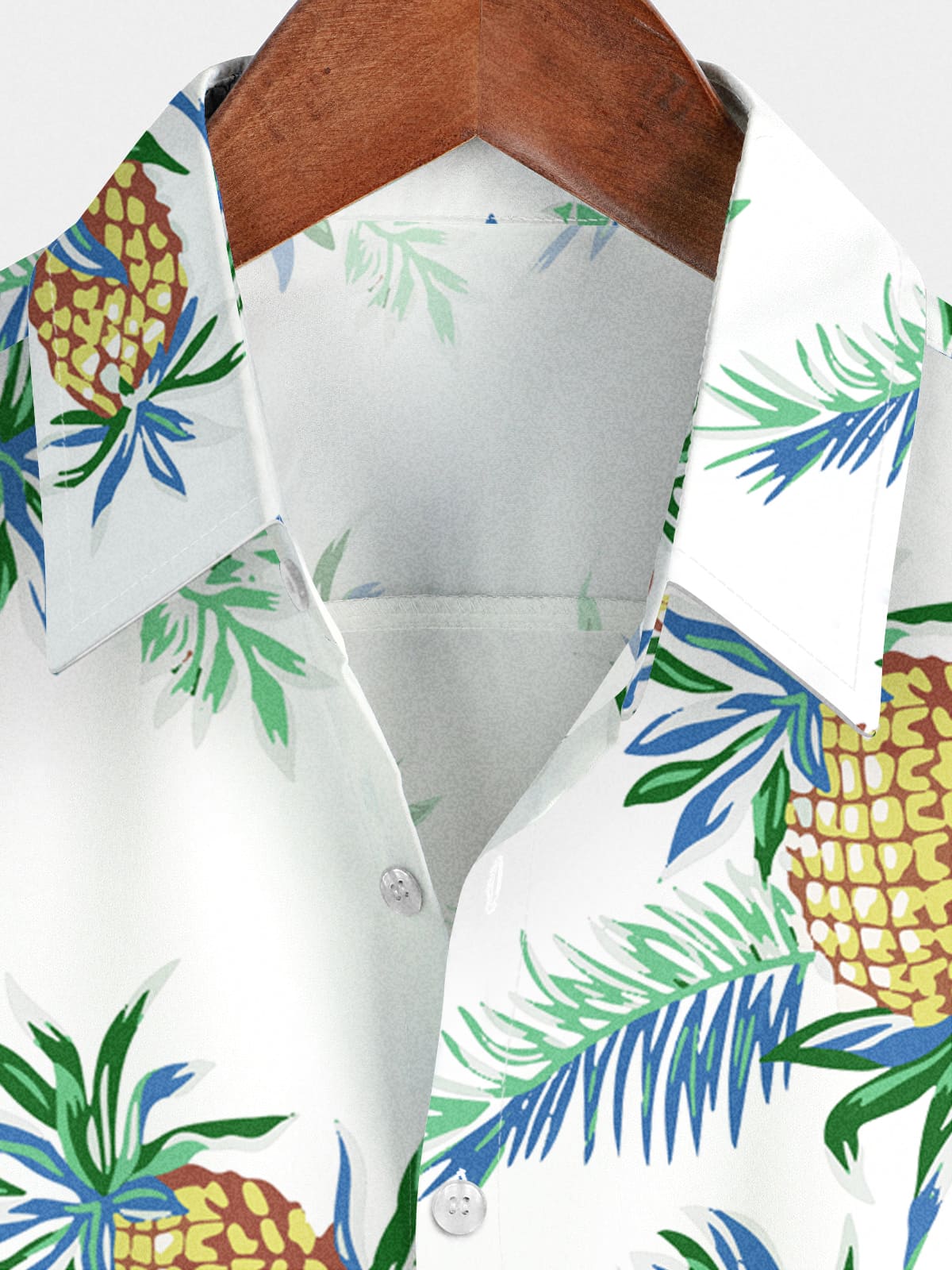 Kurzarmhemd mit Ananas-Print für Herren