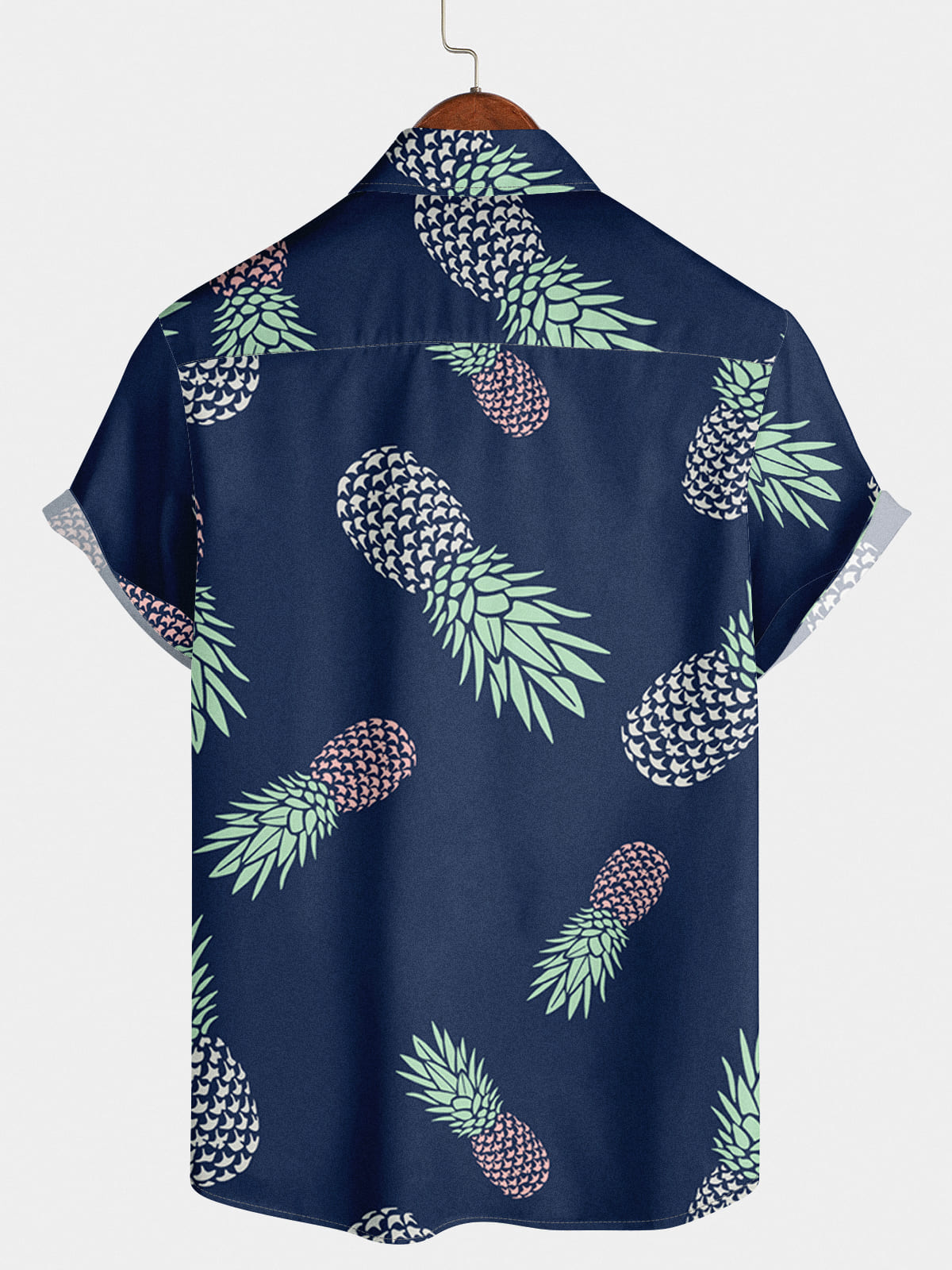 Men's Pineapple Print Short Sleeve Shirt