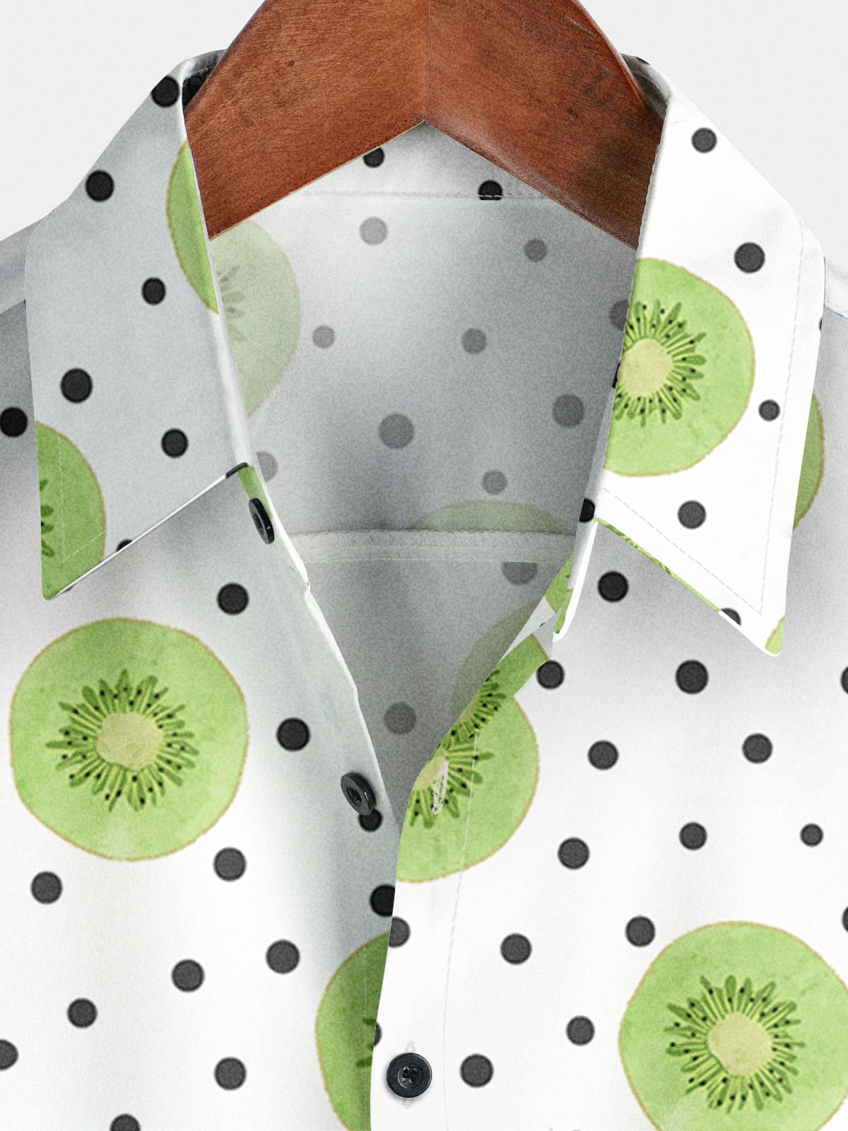 Men's Kiwifruit Print Short Sleeve Shirt