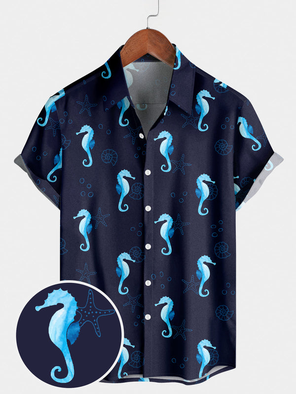 Hippocampus japonicus Kurzarmshirt für Herren