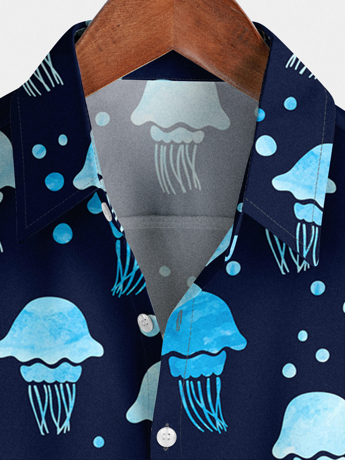 Men's Jellyfish Print Short Sleeve Shirt
