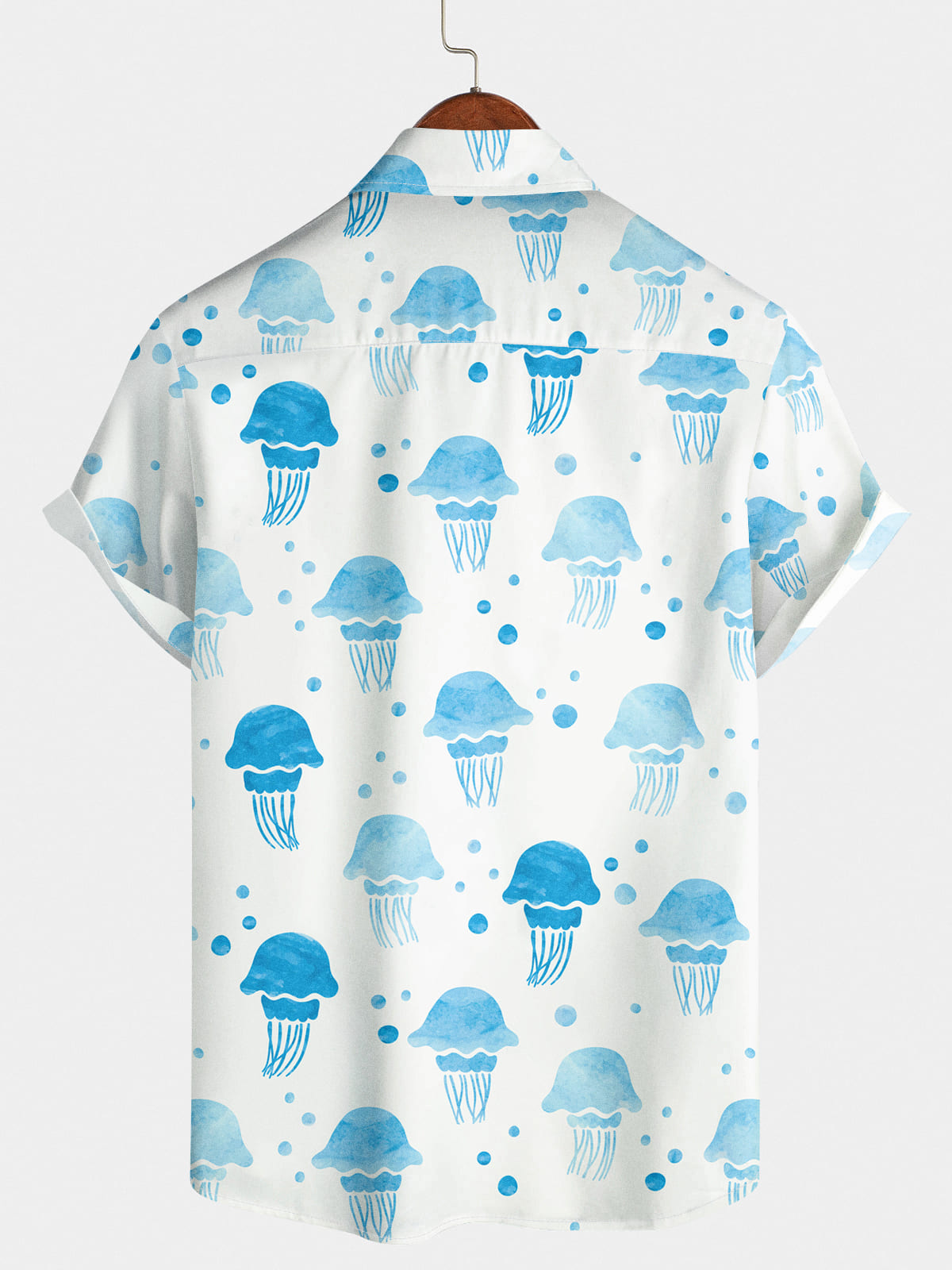 Men's Jellyfish Print Short Sleeve Shirt