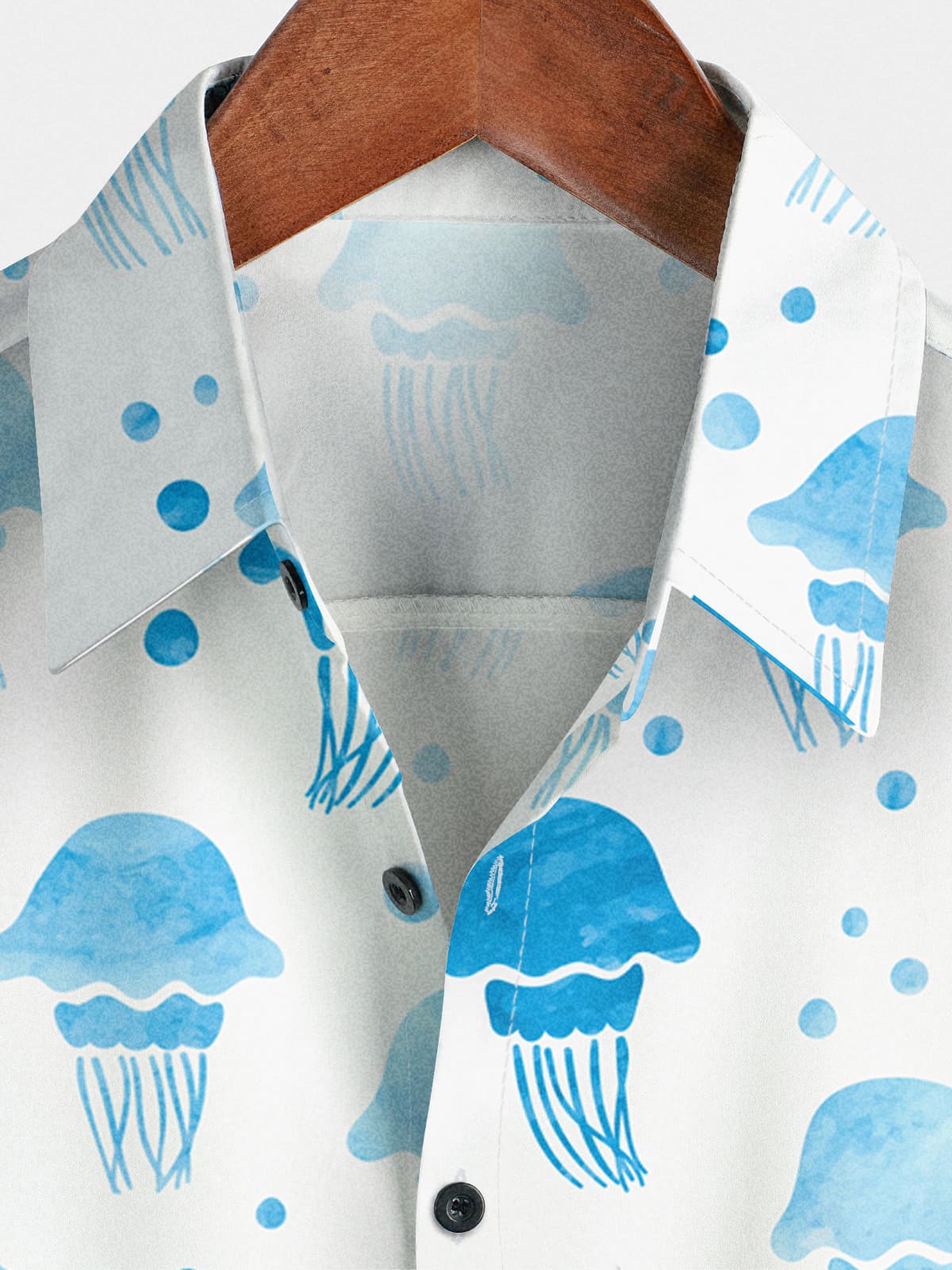 Men's Jellyfish Print Short Sleeve Shirt