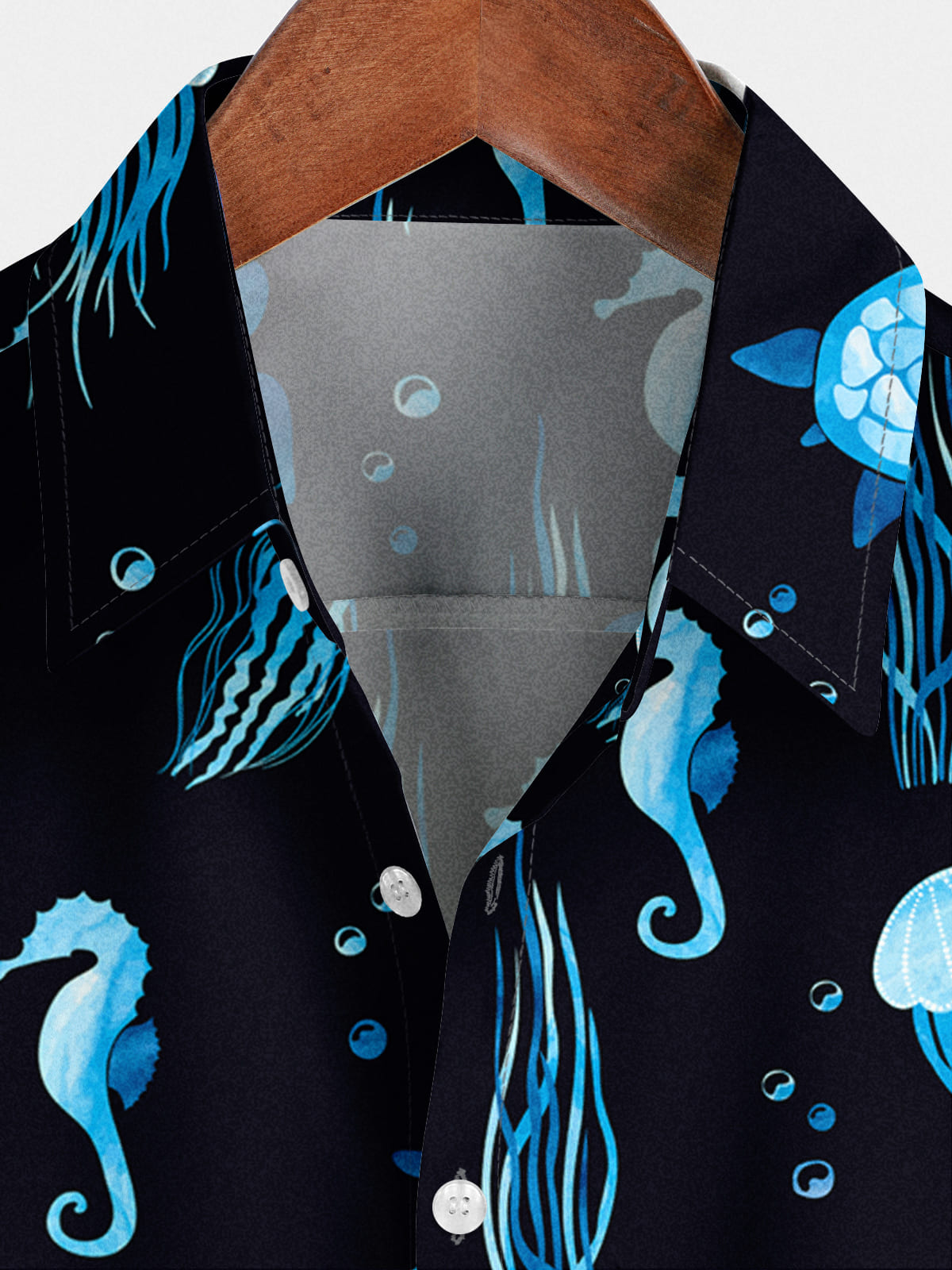 Men's Jellyfish Print Short Sleeve Shirt