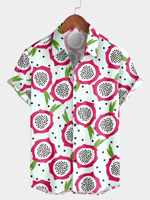 Kurzarmhemd mit Pitaya-Print für Herren