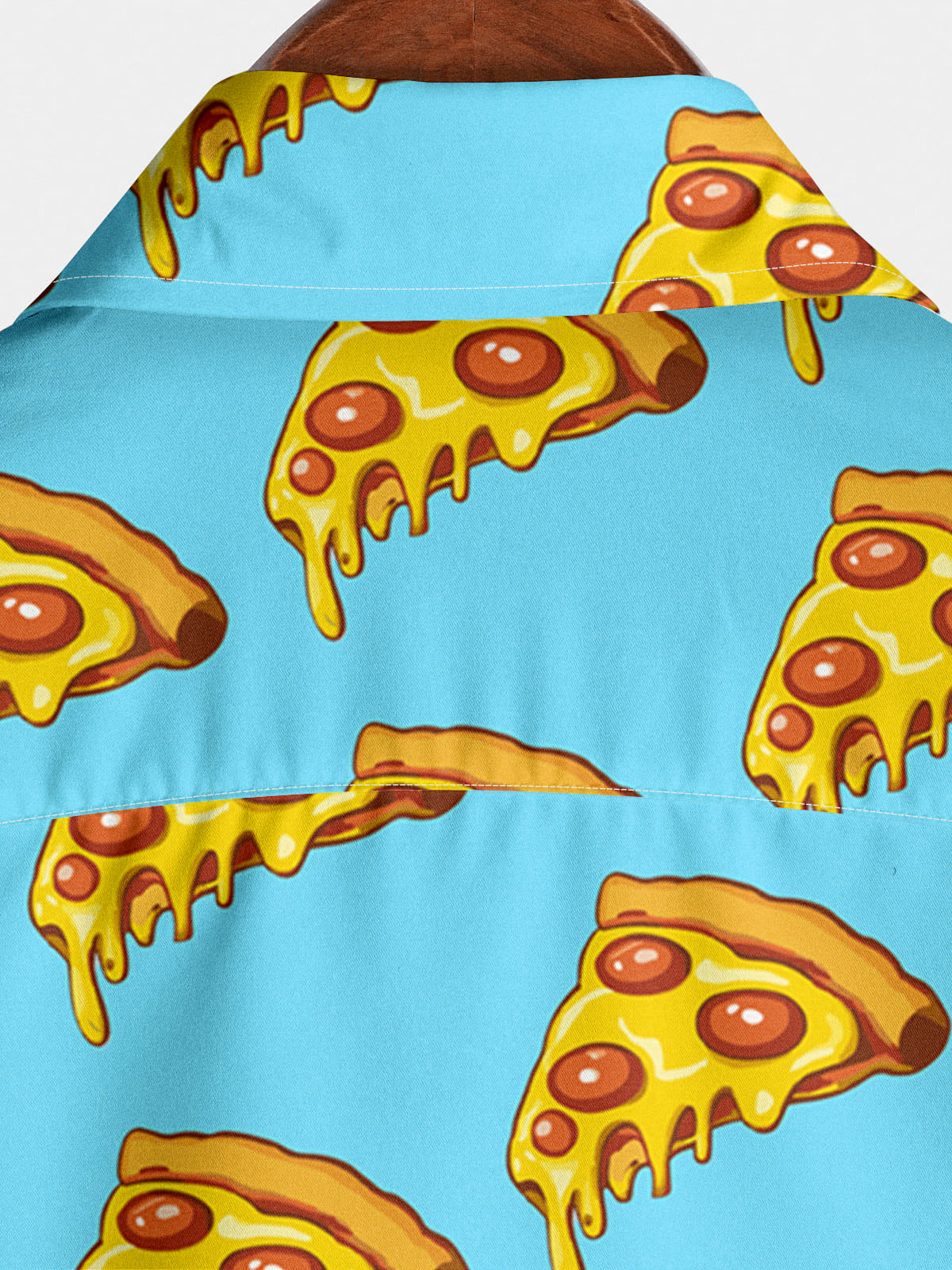 Men's Pizza Print Short Sleeve Shirt