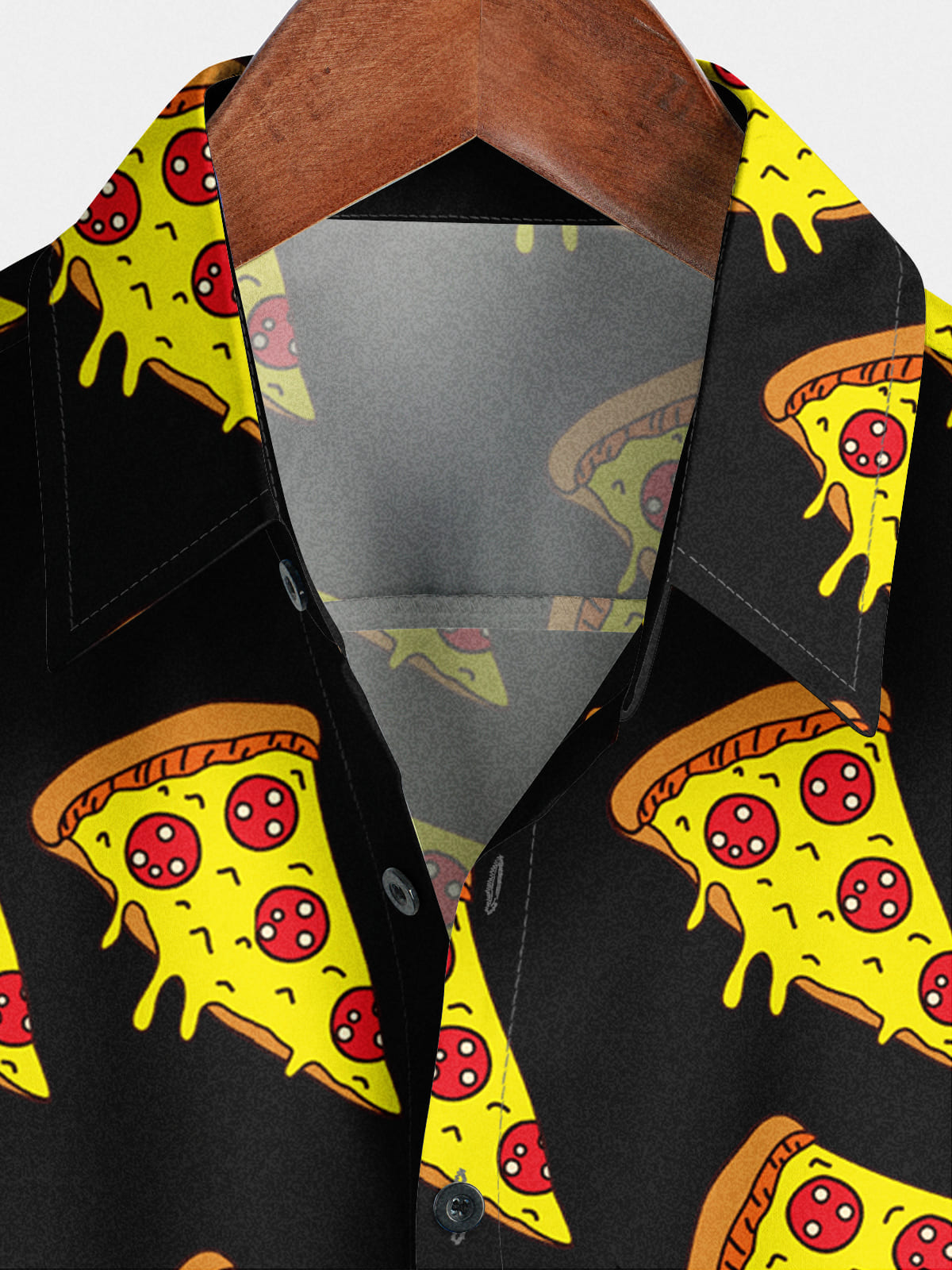 Men's Pizza Print Short Sleeve Shirt