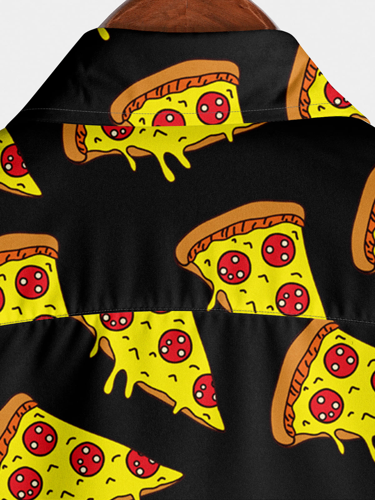 Men's Pizza Print Short Sleeve Shirt