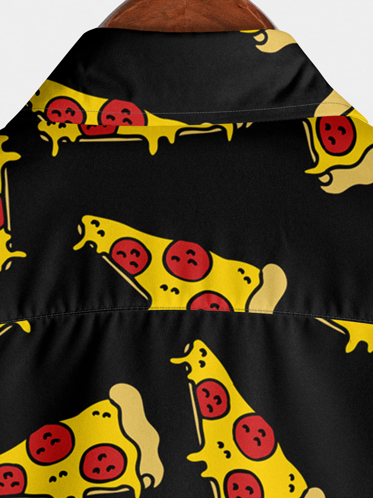 Men's Pizza Print Short Sleeve Shirt