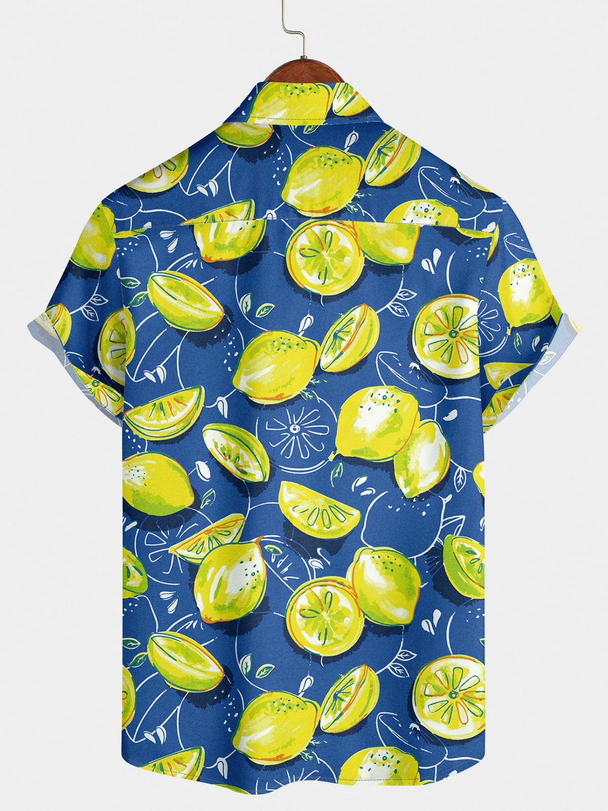 Men's Lemon Print Short Sleeve Shirt