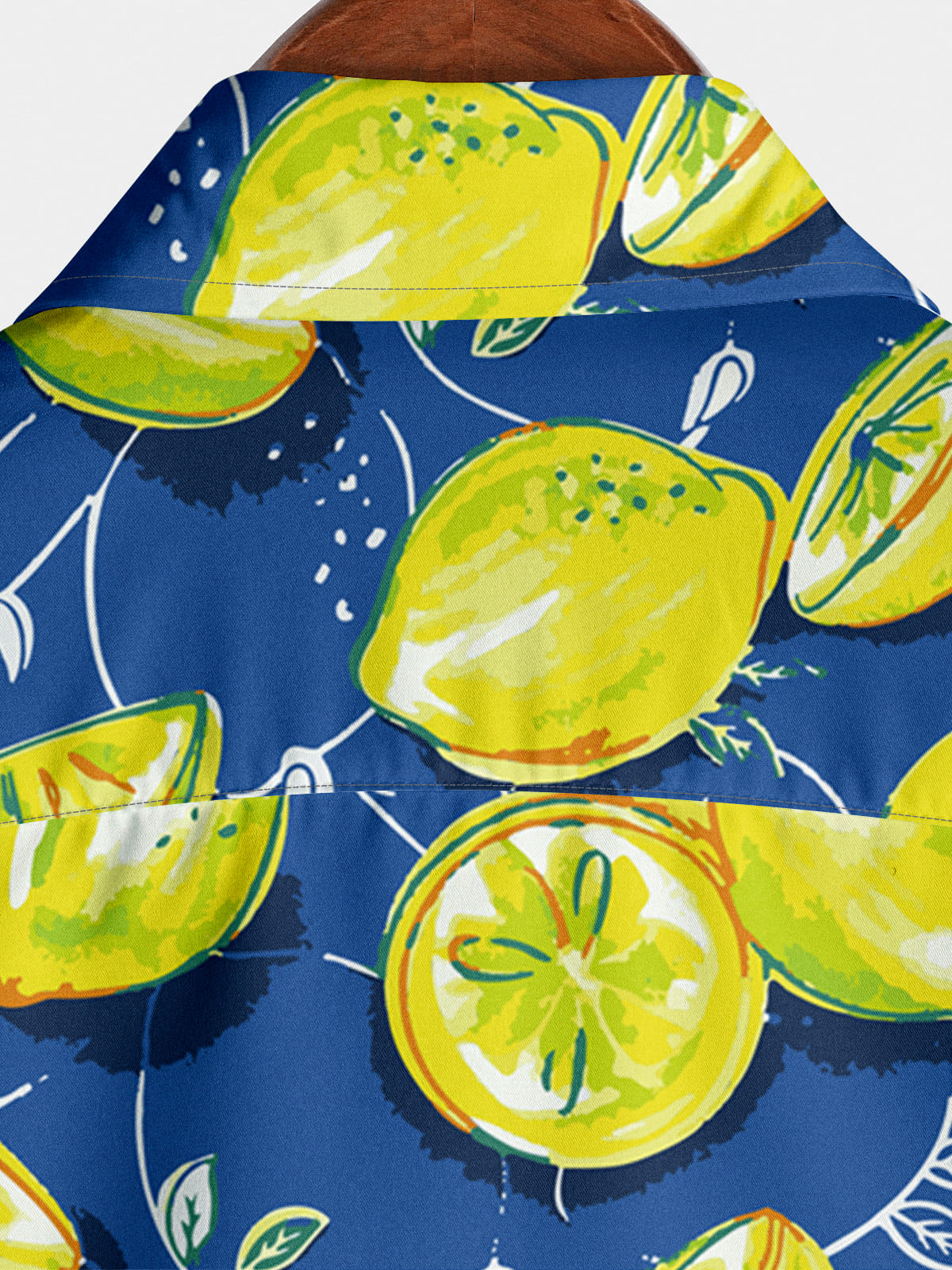 Men's Lemon Print Short Sleeve Shirt