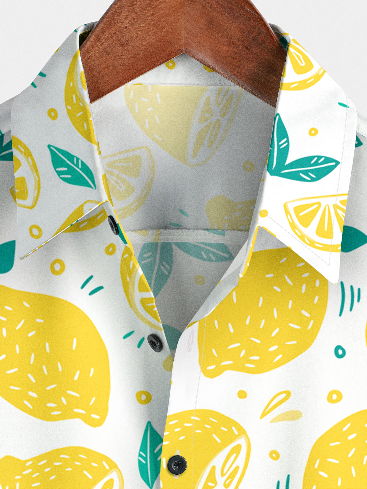 Men's Lemon Print Short Sleeve Shirt