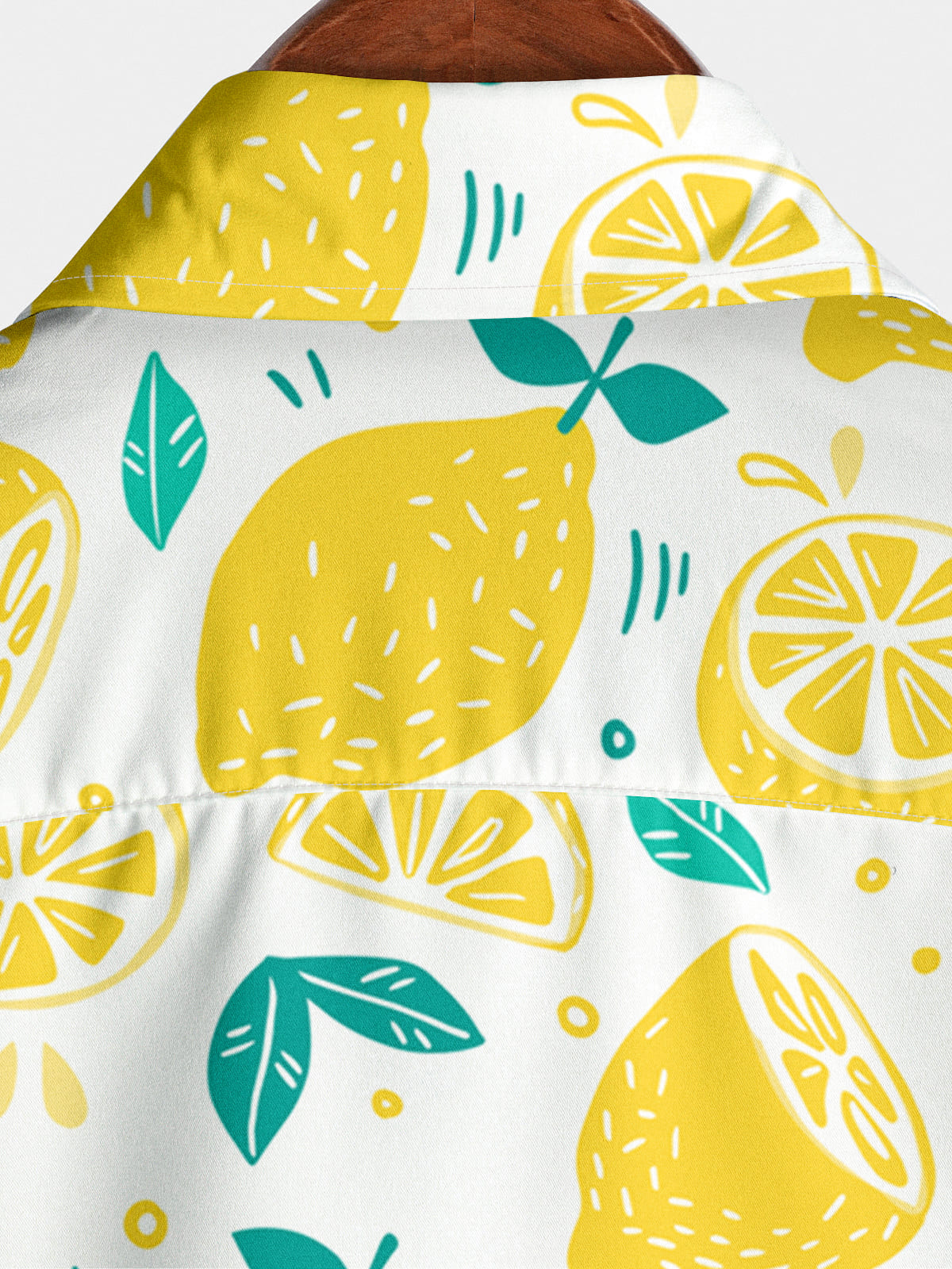 Men's Lemon Print Short Sleeve Shirt