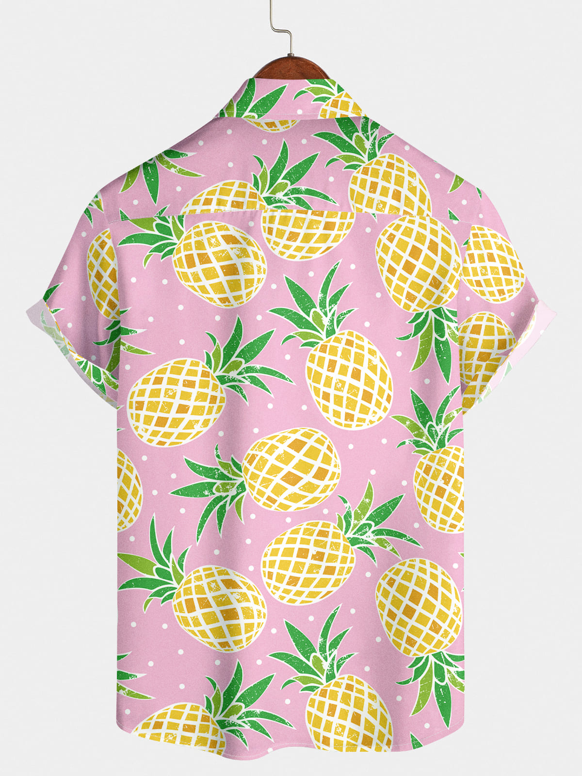 Men's Pineapple Print Short Sleeve Shirt