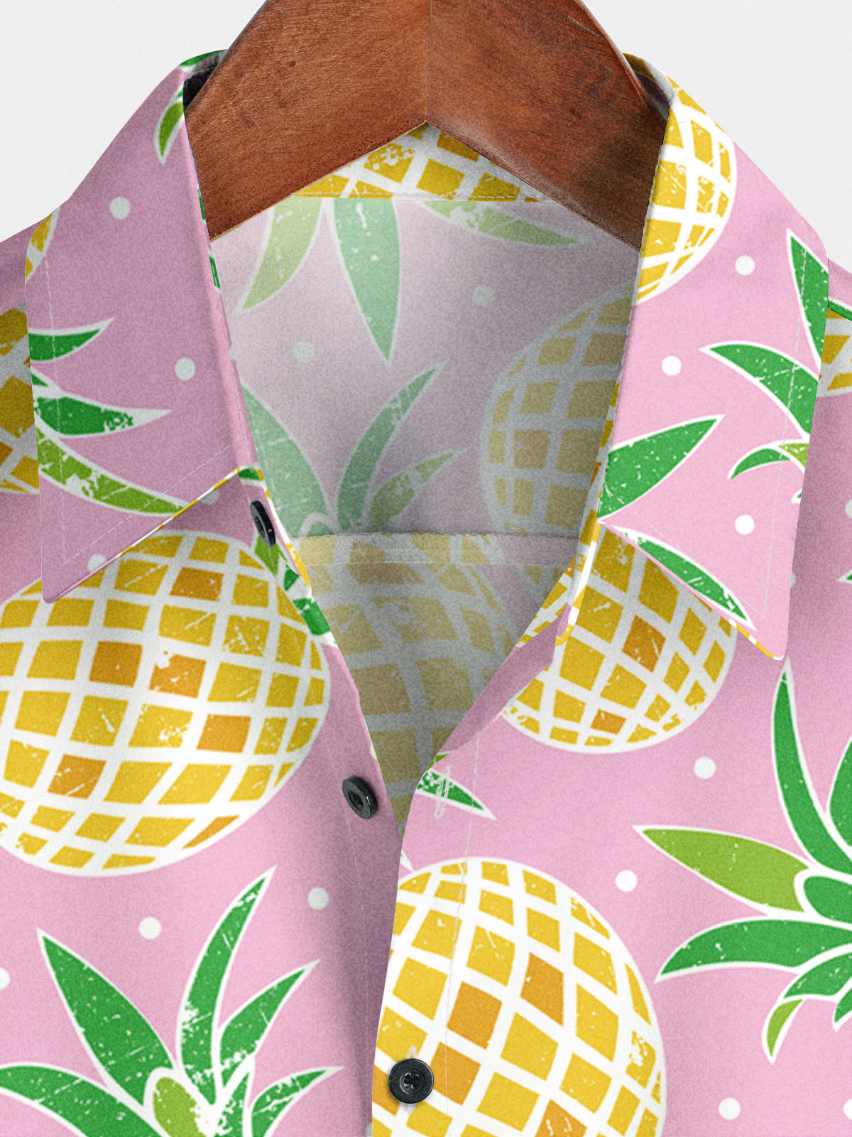 Kurzarmhemd mit Ananas-Print für Herren