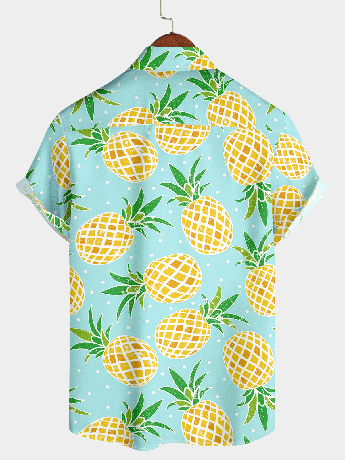 Kurzarmhemd mit Ananas-Print für Herren