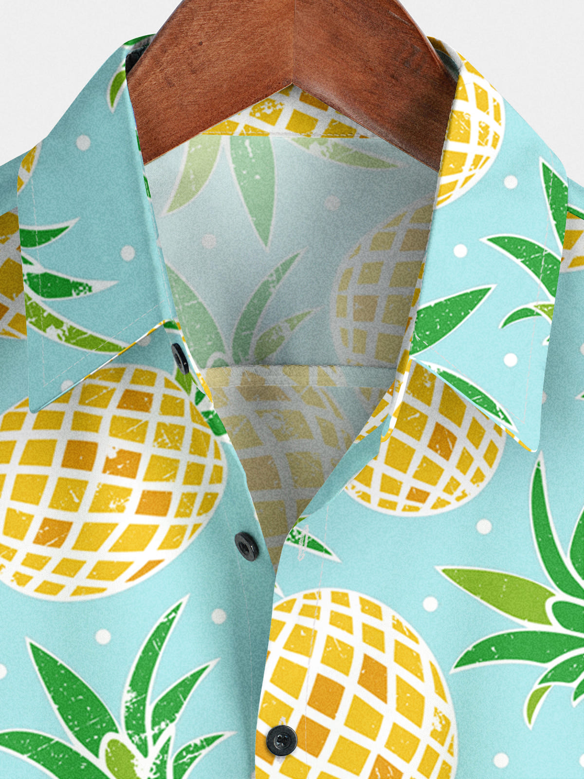 Men's Pineapple Print Short Sleeve Shirt