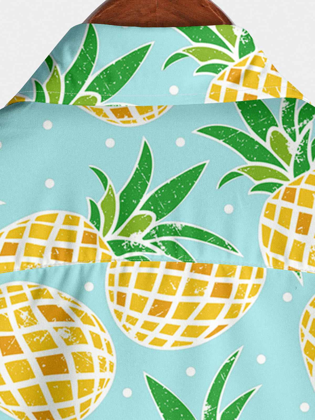 Kurzarmhemd mit Ananas-Print für Herren