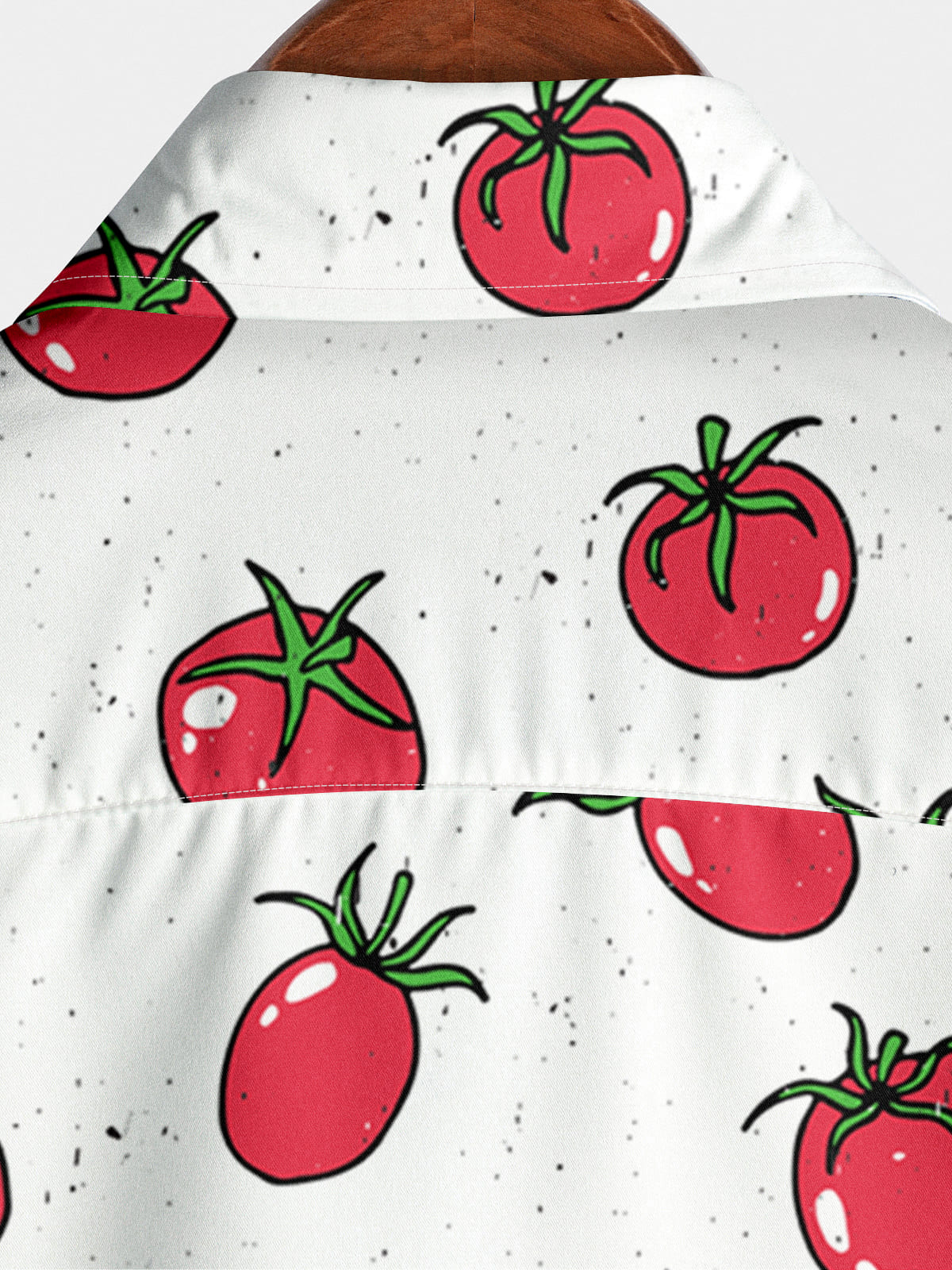 Herren-Kurzarmhemd mit roten Früchten