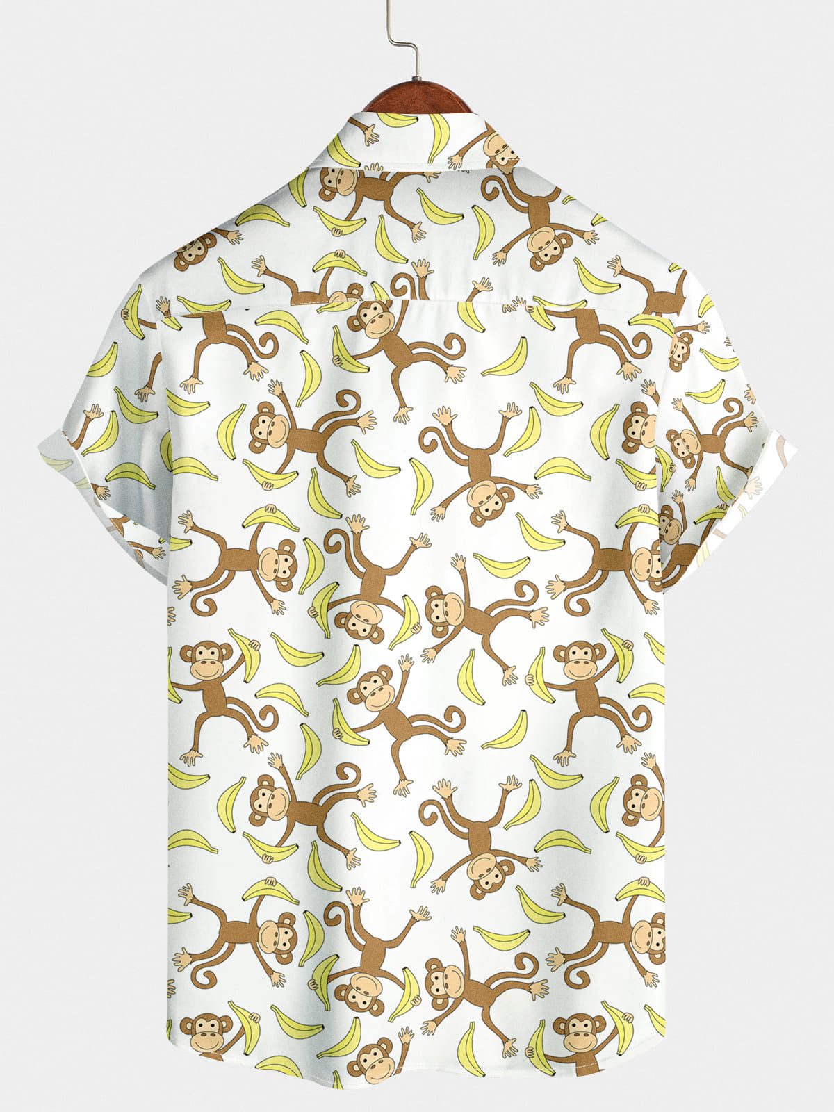 Men's Monkey Print Short Sleeve Shirt