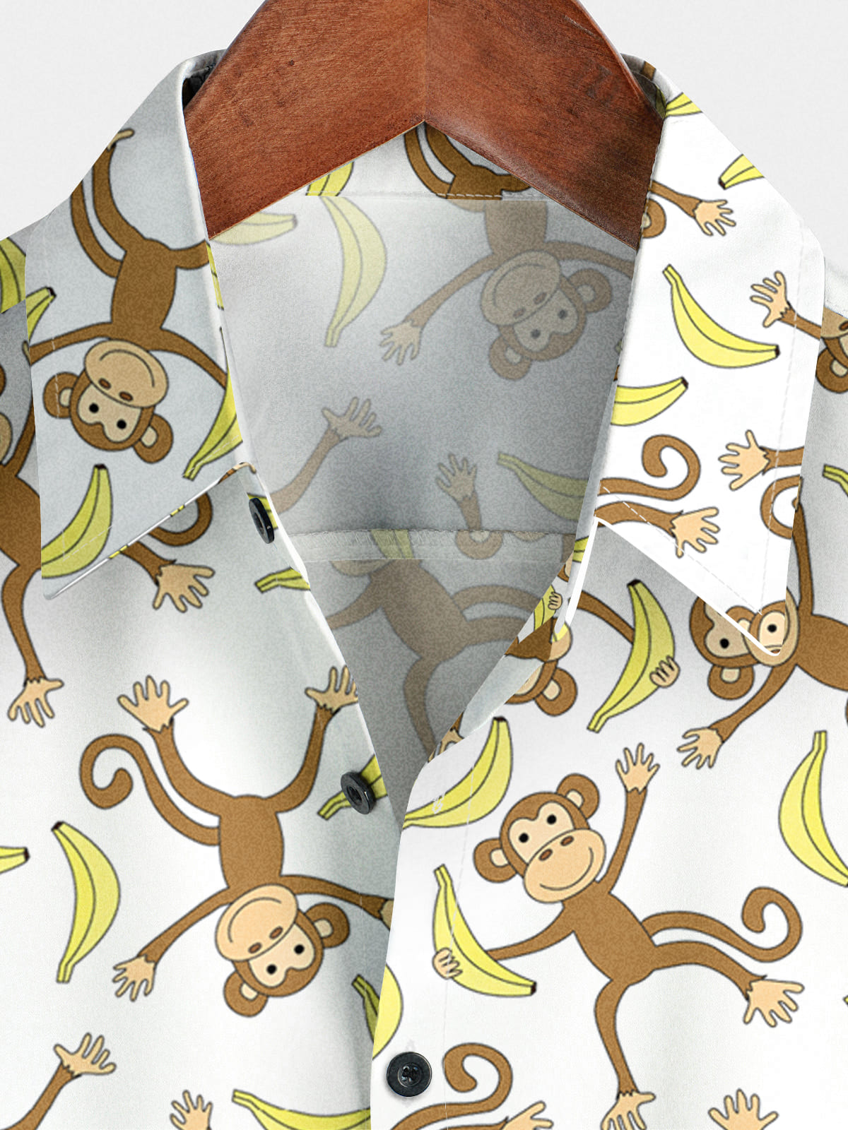 Men's Monkey Print Short Sleeve Shirt