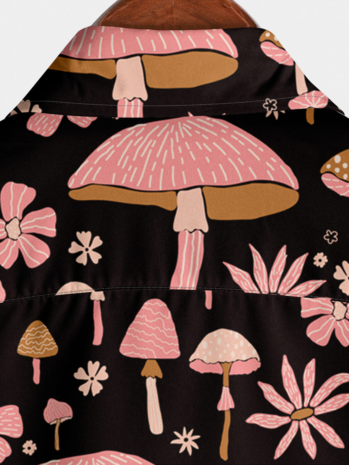 Men's Mushroom Print Short Sleeve Shirt