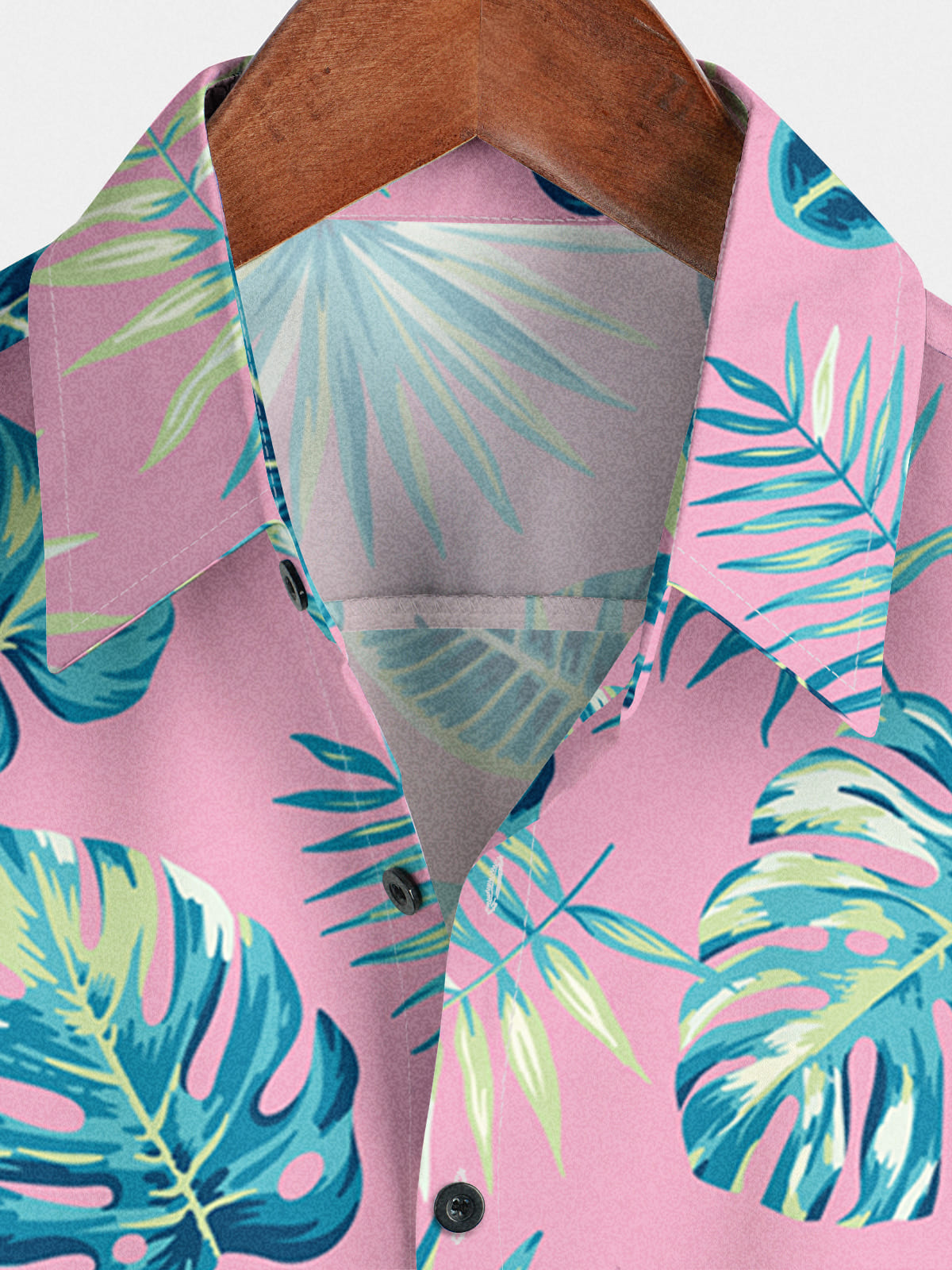 Men's Leaf Print Short Sleeve Shirt