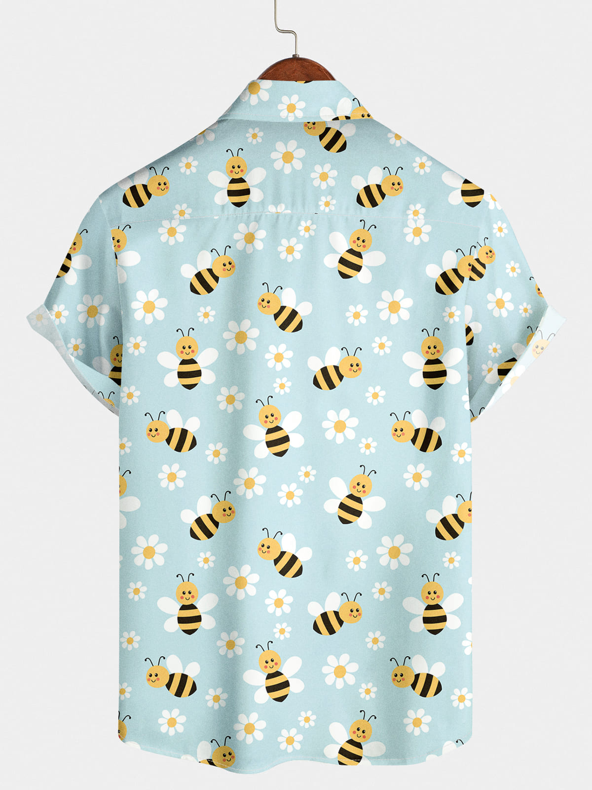 Men's Honeybee Print Short Sleeve Shirt