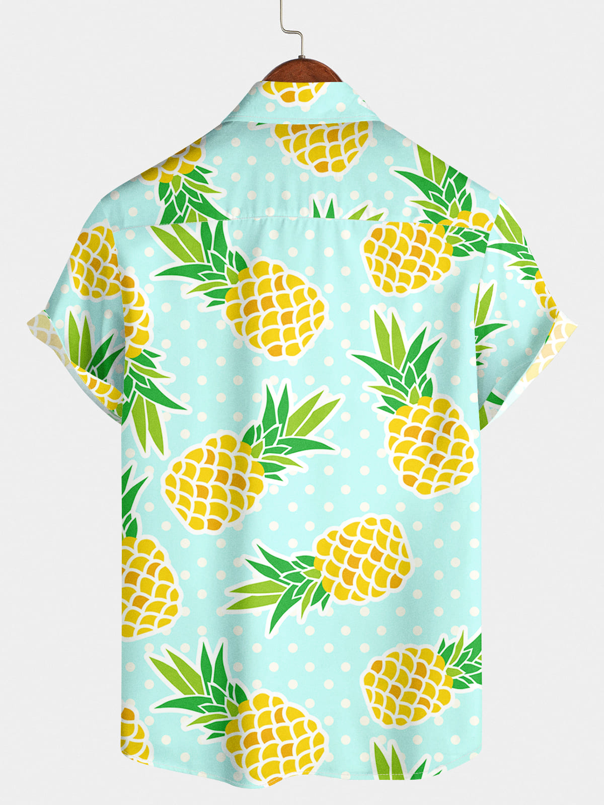 Kurzarmhemd mit Ananas-Print für Herren