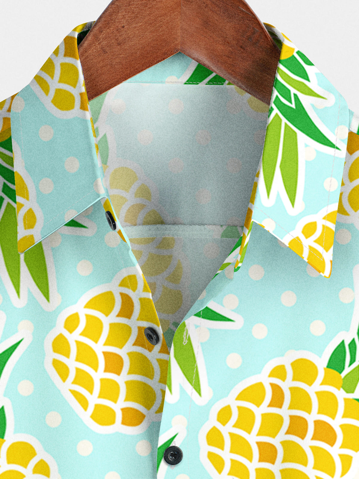 Men's Pineapple Print Short Sleeve Shirt