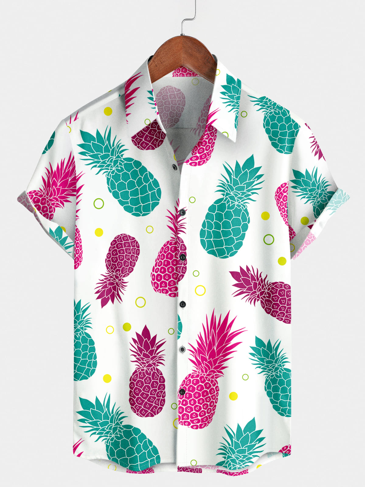 Men's Pineapple Holiday Short Sleeve Shirt