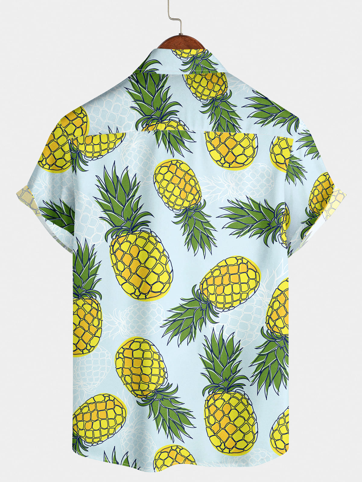 Kurzarmhemd mit Ananas-Print für Herren