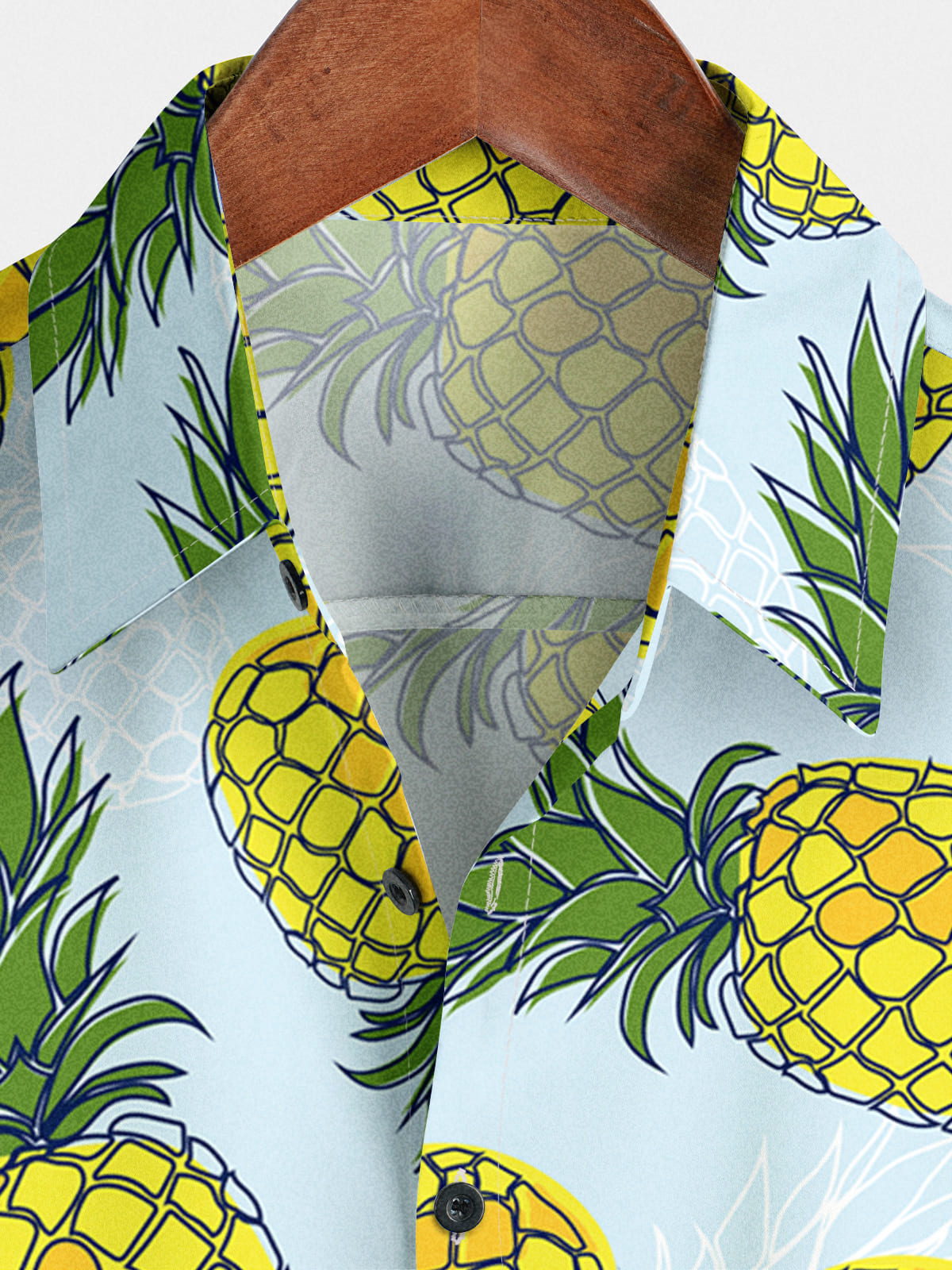 Kurzarmhemd mit Ananas-Print für Herren