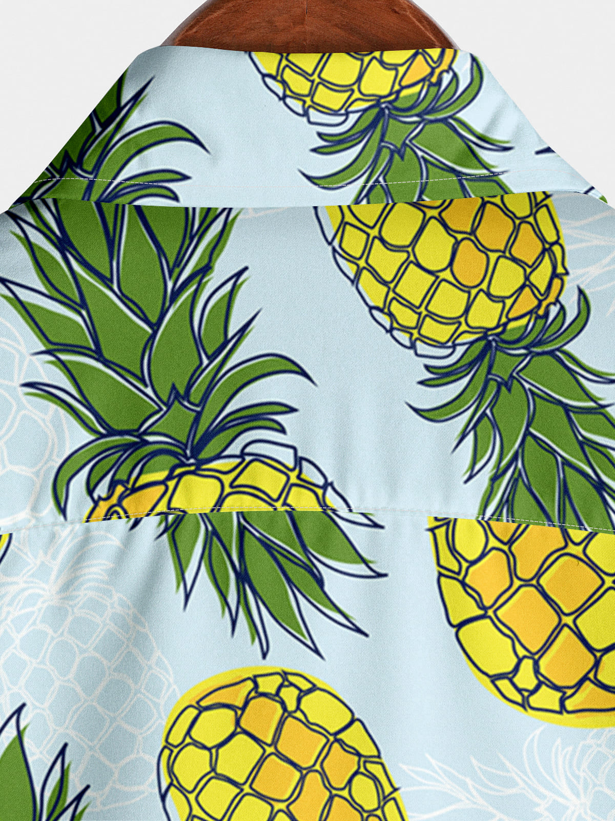 Kurzarmhemd mit Ananas-Print für Herren