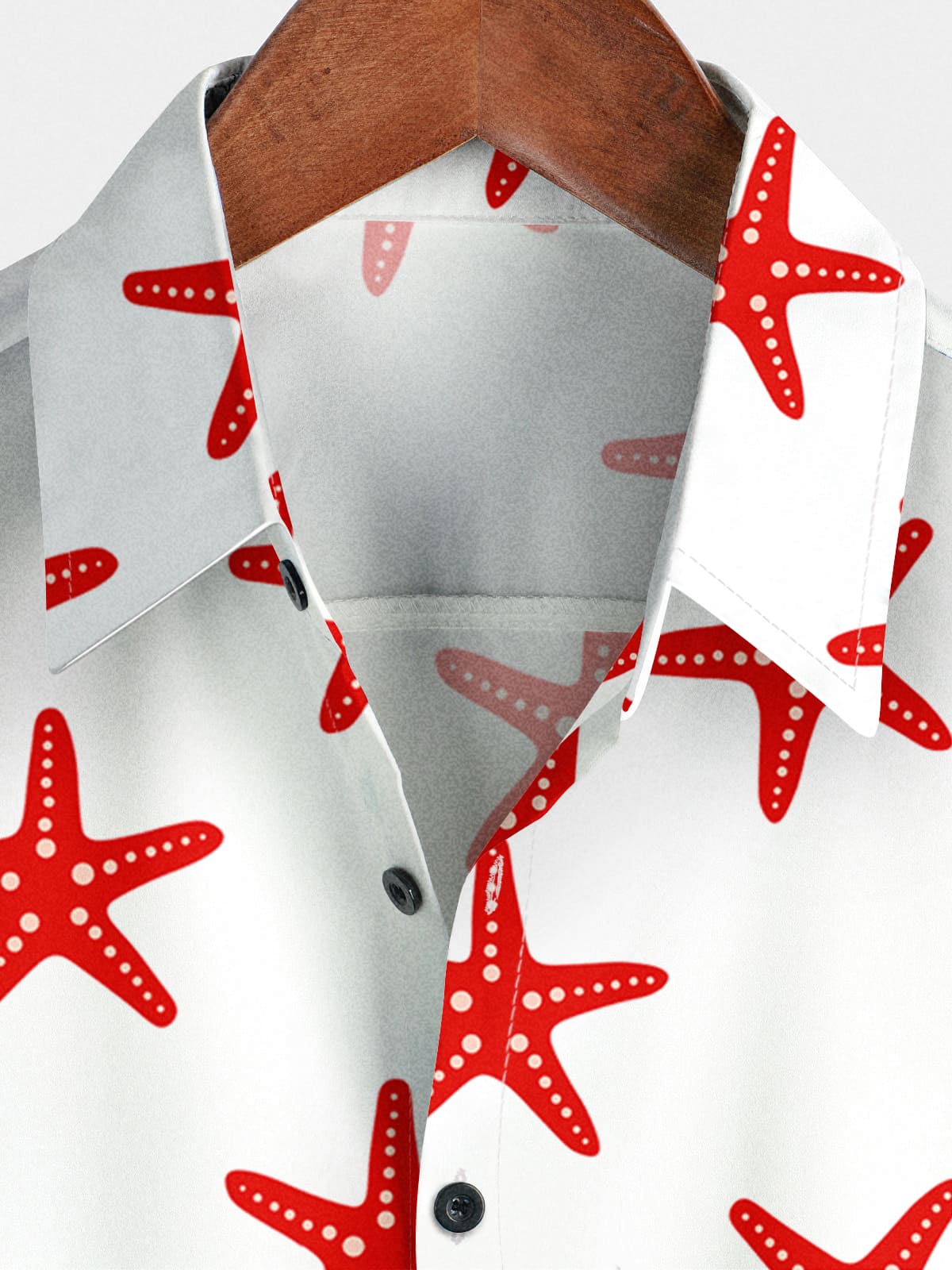 Men's Starfish Print Short Sleeve Shirt