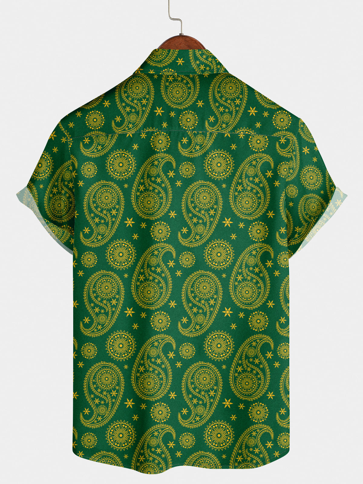 Herren-Paisley-Hawaii-Kurzarmhemd