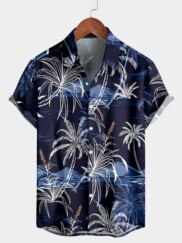 Kurzärmliges Urlaubs-Strandhemd für Herren