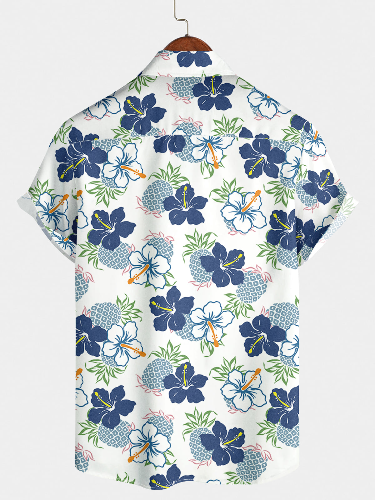 Men's Pineapple Floral Short Sleeve Shirt