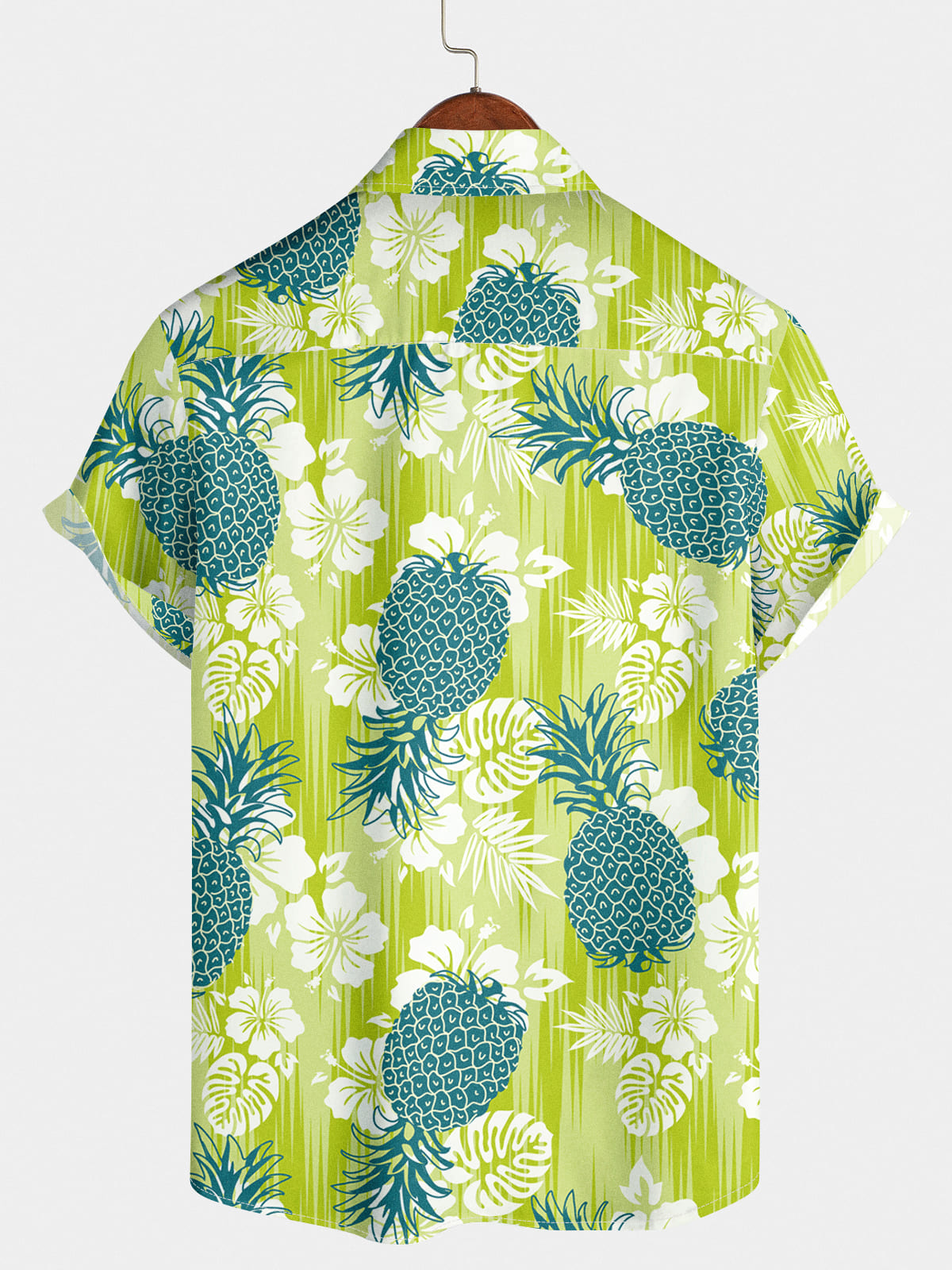 Men's Pineapple Print Short Sleeve Shirt