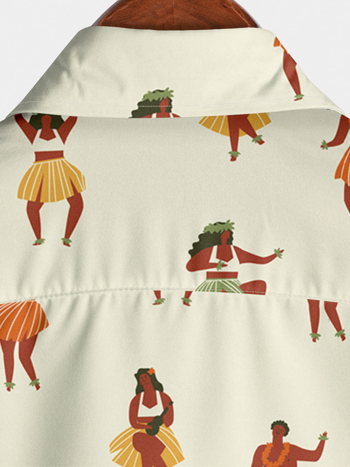 Men's Hula Girl Print Short Sleeve Shirt