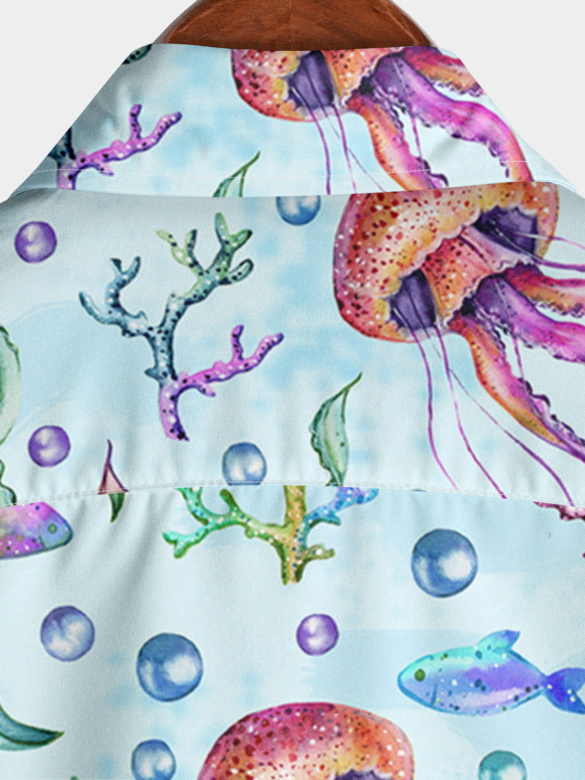 Men's Jellyfish Print Short Sleeve Shirt