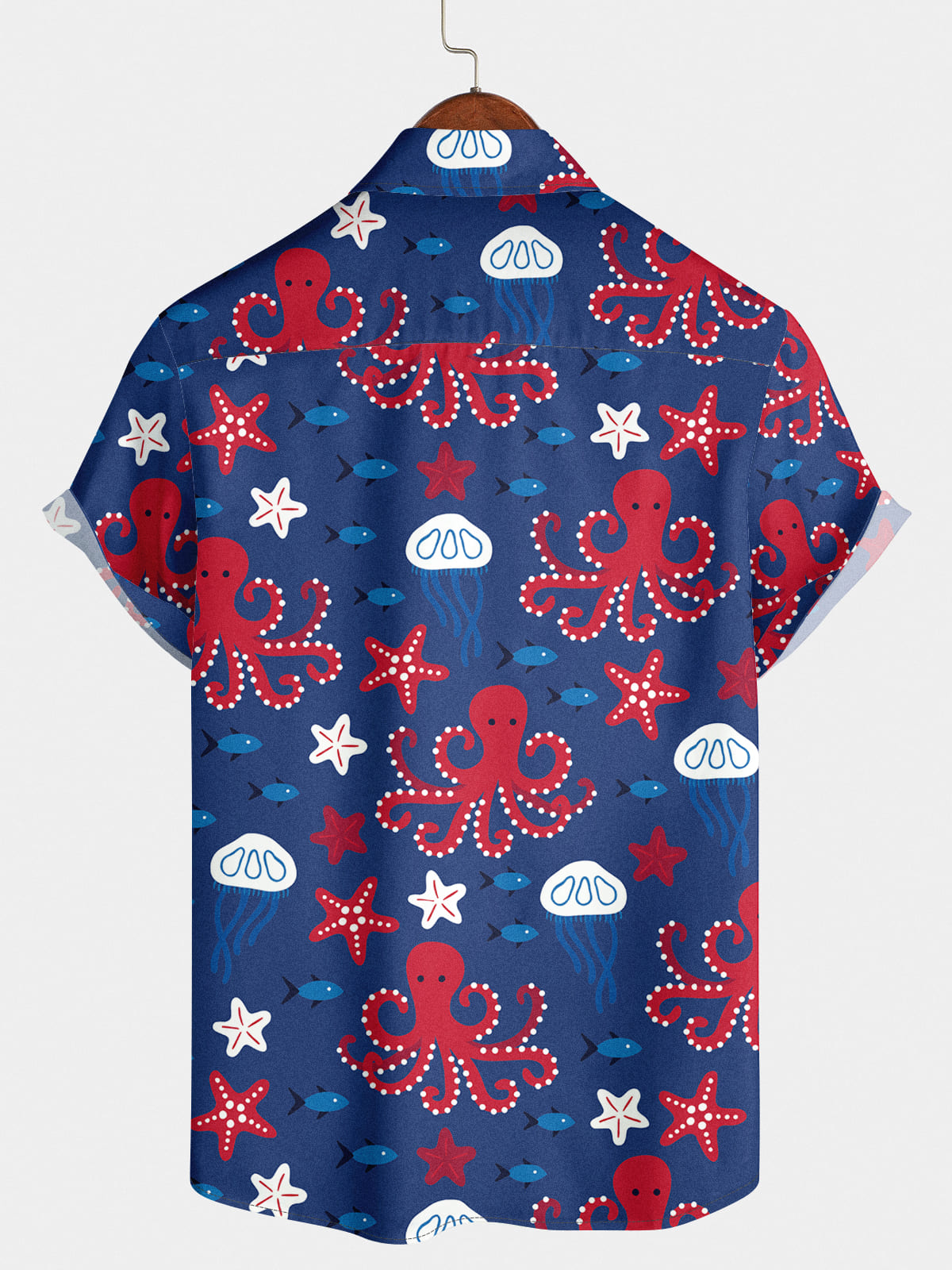 Men's Octopus Print Short Sleeve Shirt