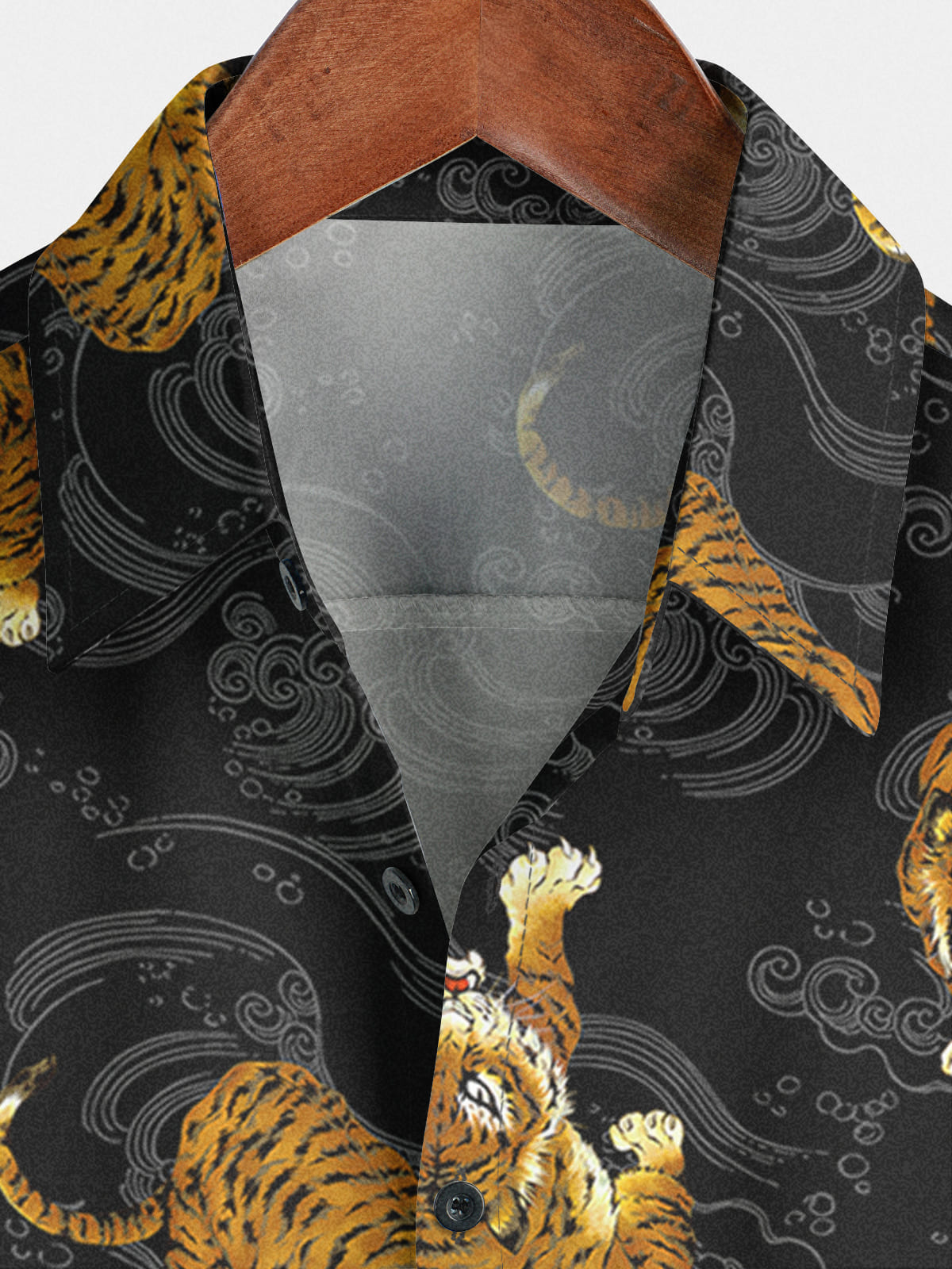 Men's Tiger Print Short Sleeve Shirt