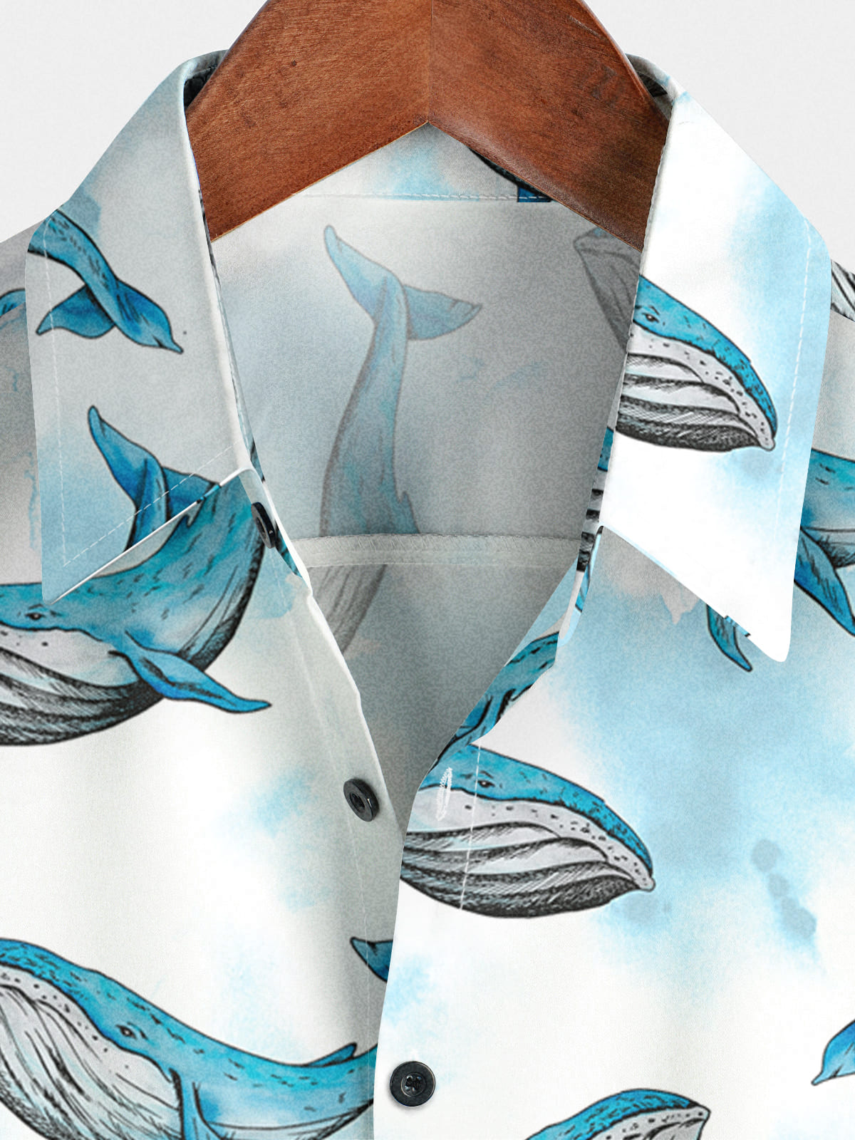 Men's Whale Print Short Sleeve Shirt