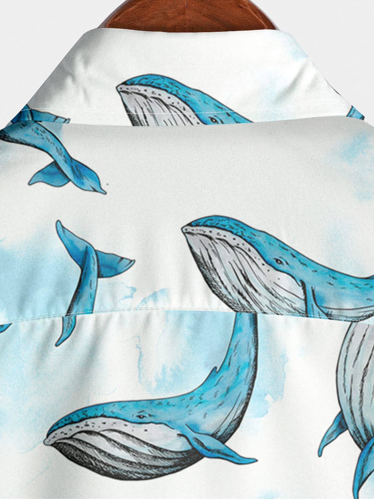 Men's Whale Print Short Sleeve Shirt