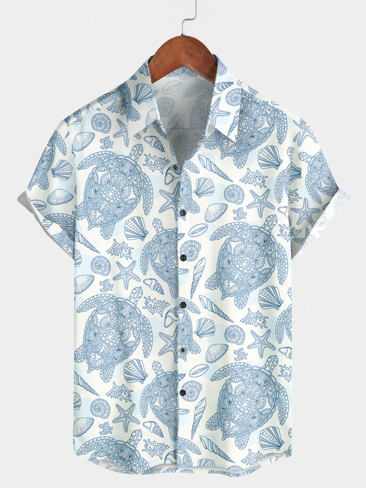 Men's Sea turtle Print Short Sleeve Shirt