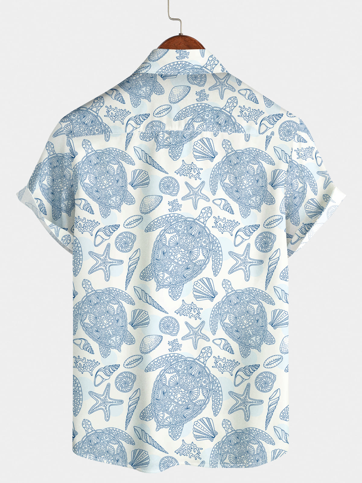 Men's Sea turtle Print Short Sleeve Shirt