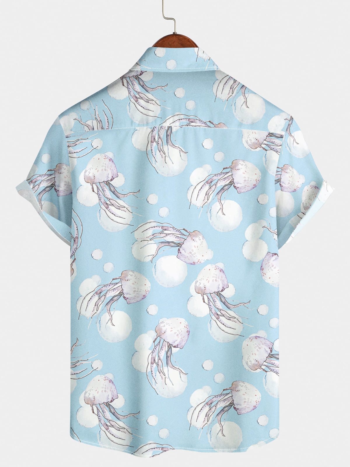 Men's Jellyfish Print Short Sleeve Shirt