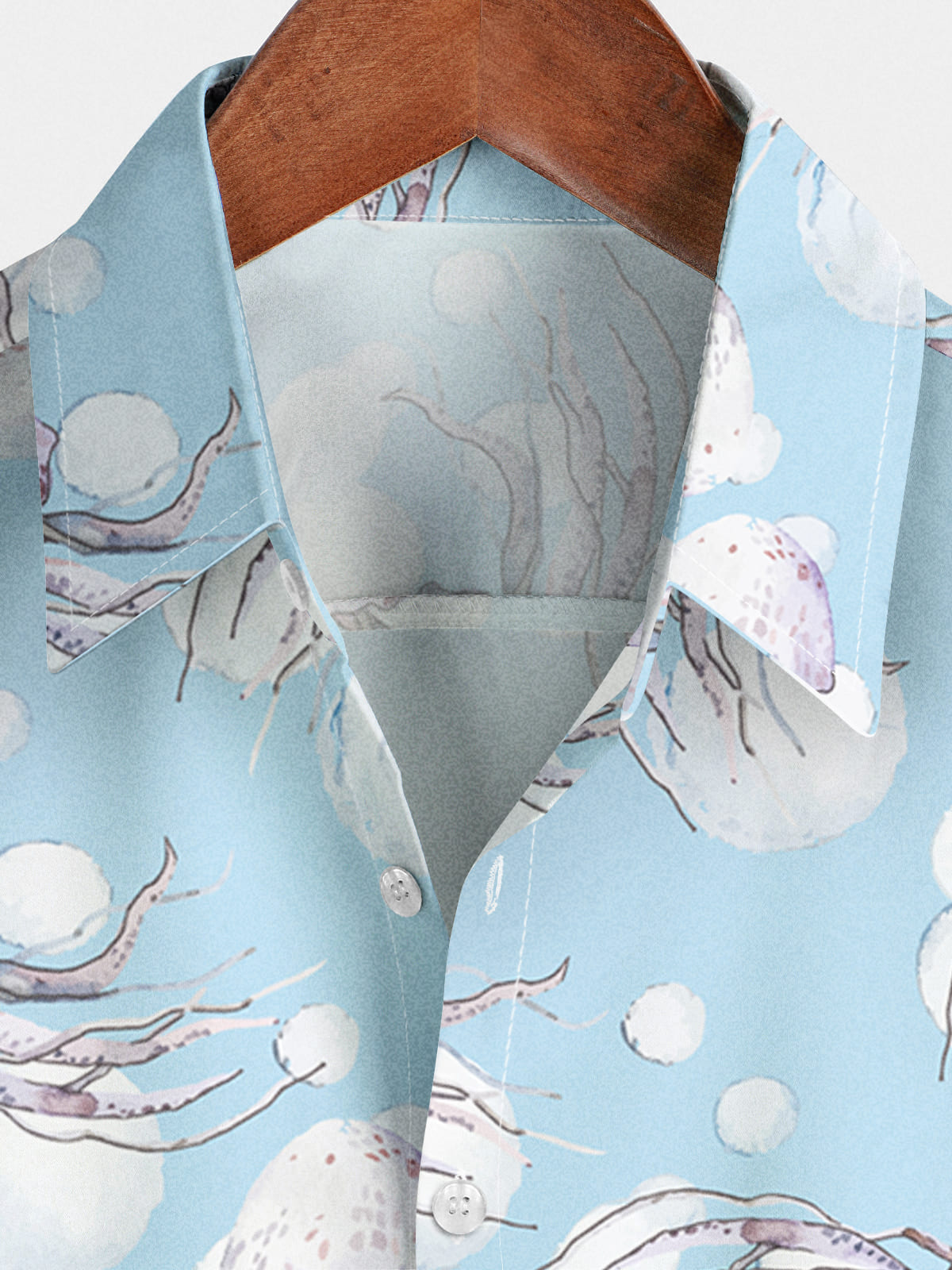 Men's Jellyfish Print Short Sleeve Shirt